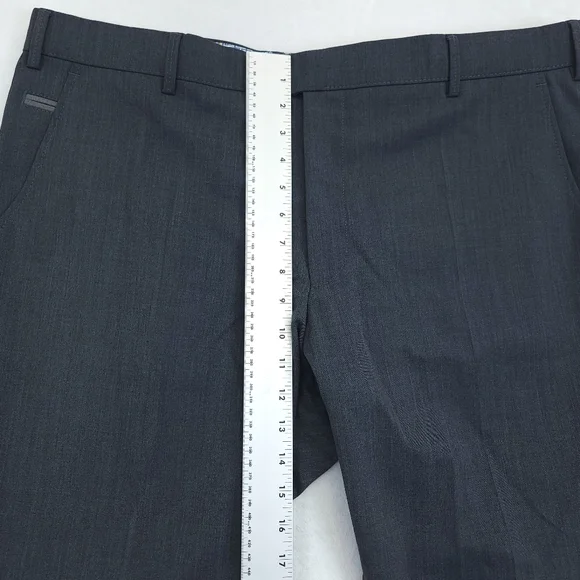Meyer Dress Pants Mens Size 58 (US 42) Bonn in Dark Gray Polyester & Wool Blend